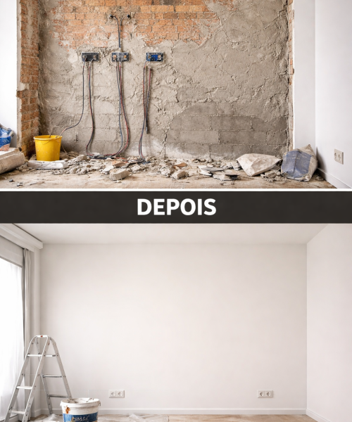 Construção Civil - Antes e Depois - Gesso