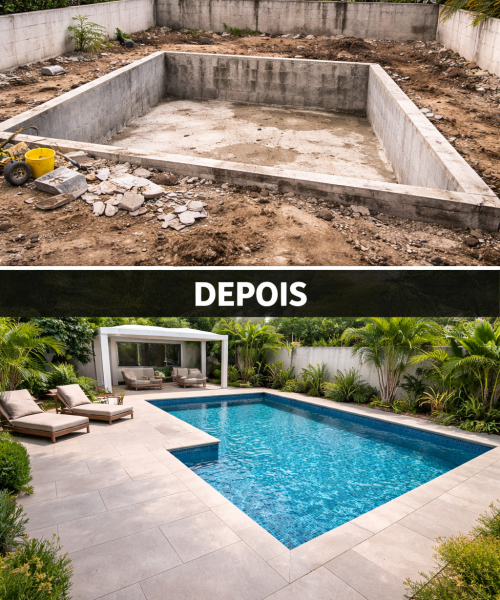Construção Civil - Antes e Depois - Piscinas